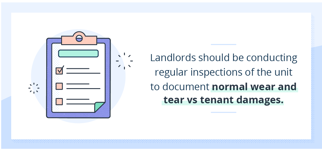 illustration of clipboard describing landlord inspections