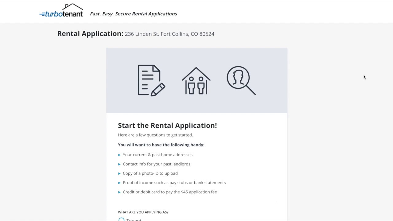 Online Rental Application