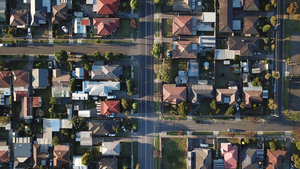 aerial neighborhood picture