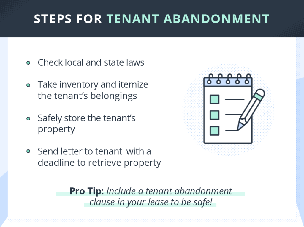 Steps by step guide to tenant abandonment