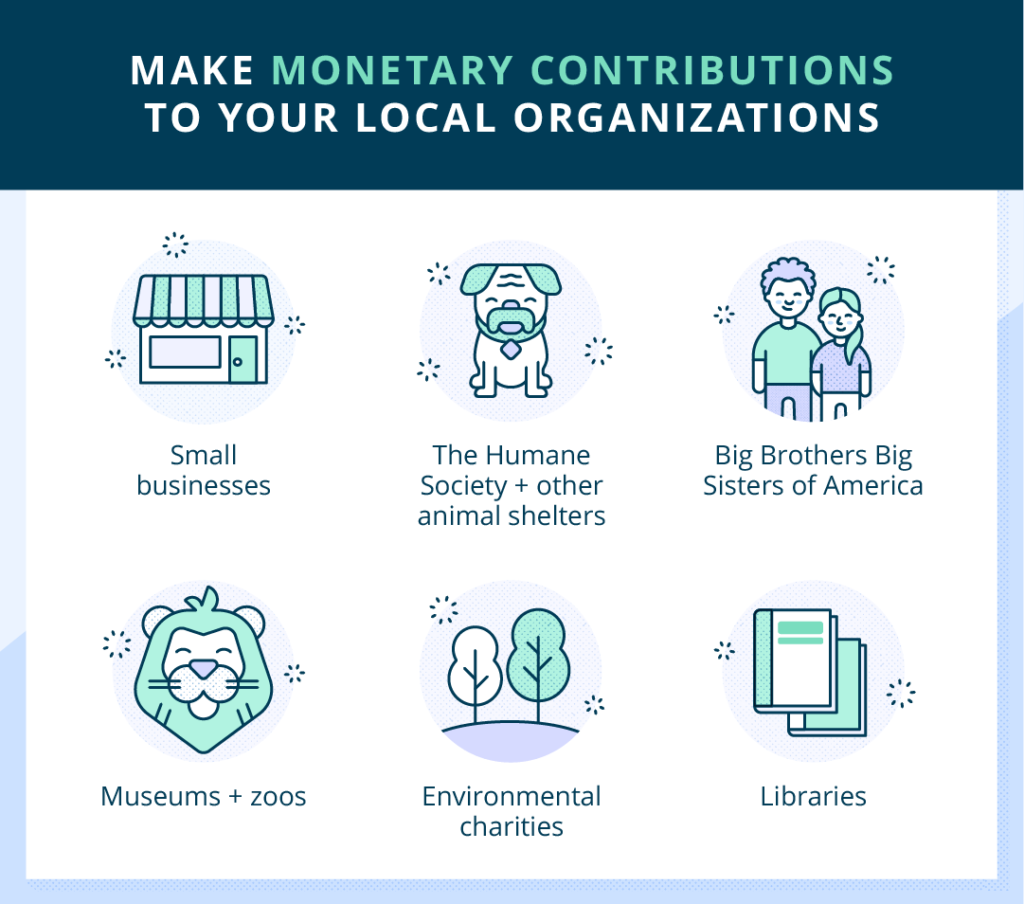 where you can make monetary contributions illustration