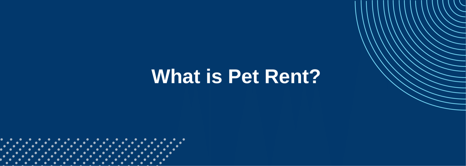 Pet rent is a monthly charge a tenant pays to keep their animal in the rental.