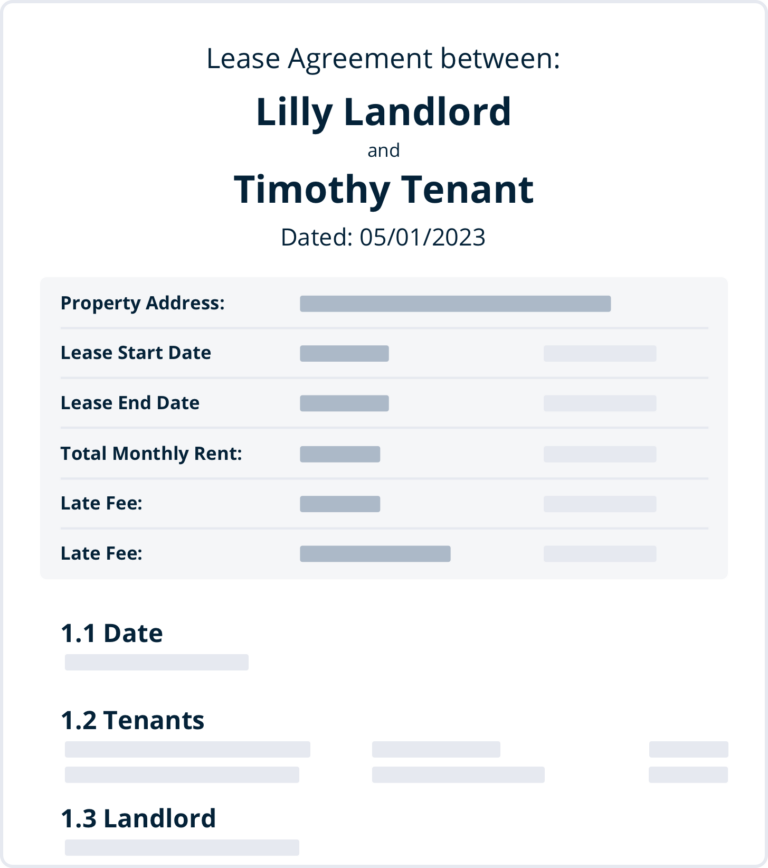 Landlord tenant agreement