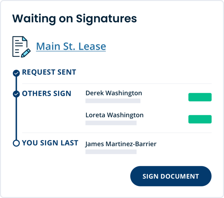 Waiting on e-signature