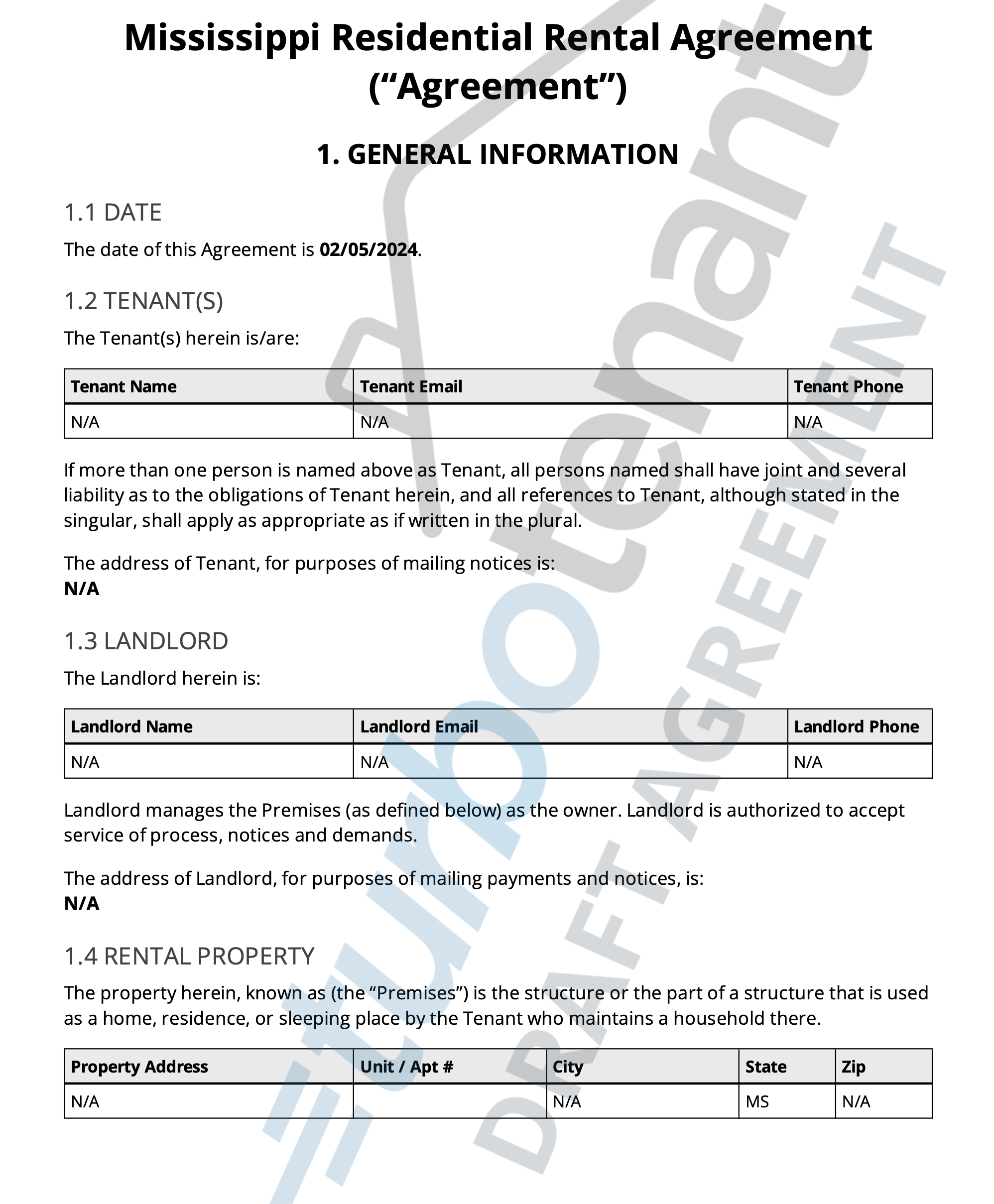 mississippi lease agreement